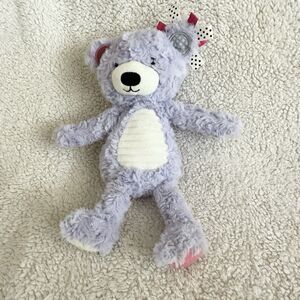 Make Believe Ideas Purple Bear Plush Rattle Crinkle Ears Stuffed Animal Toy 2021